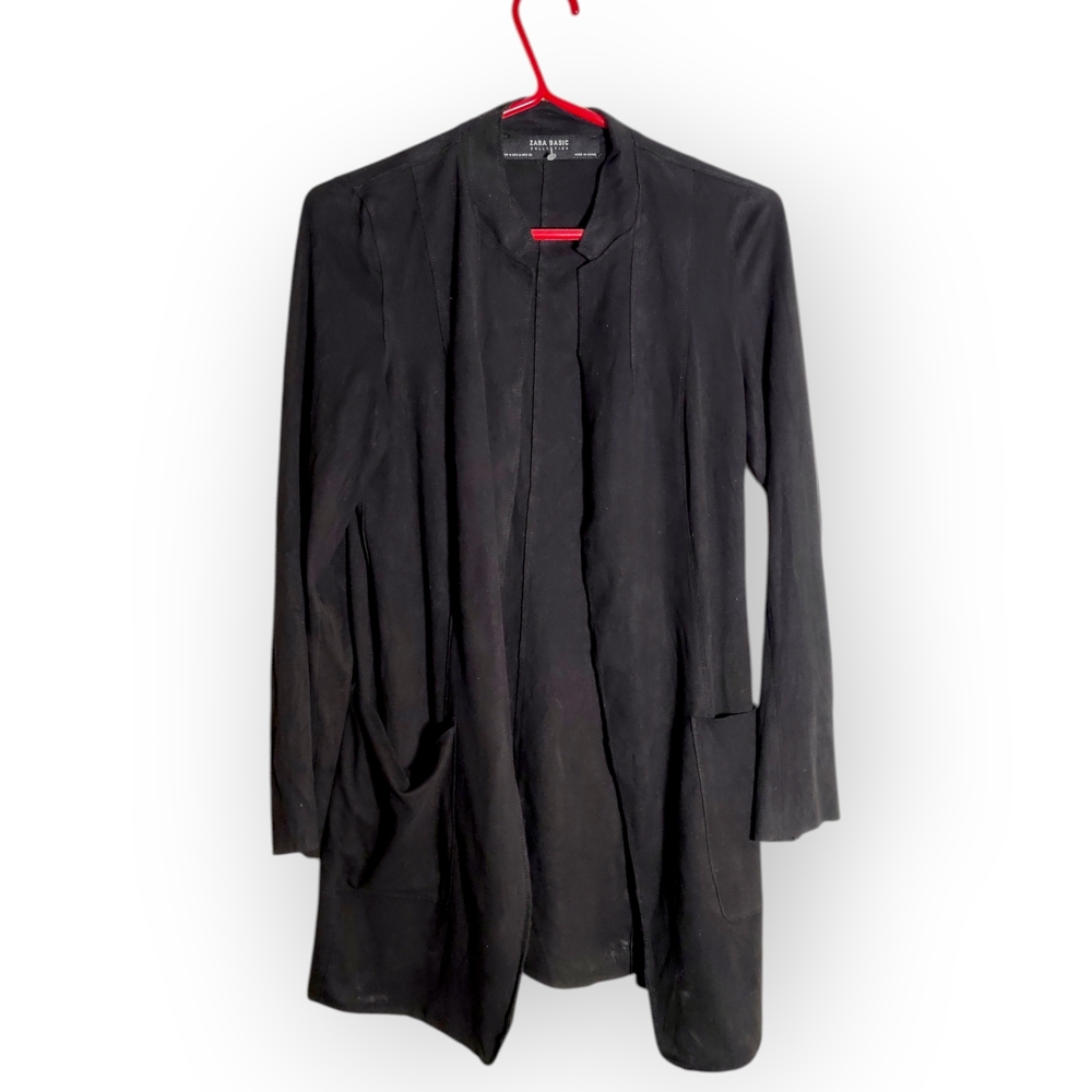 Zara Basics Women's Medium Black Cardigan With Pockets